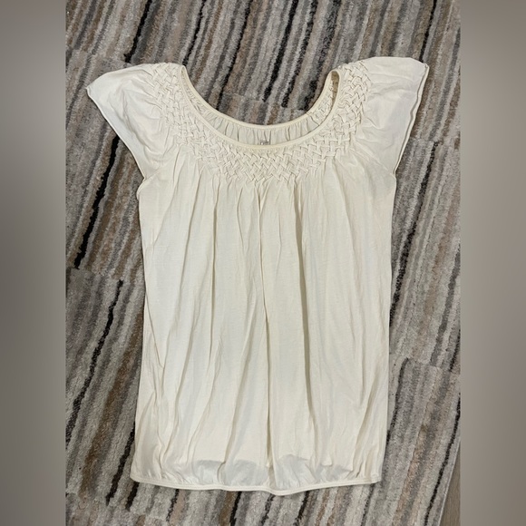 LOFT Tops - LOFT cotton blend ivory top - XS